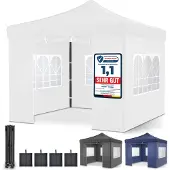 ONBEST Pavillon 3x3 | Wasserdicht | faltbar | Grau | mit Sandsäcke | Heringe | Seile | UV50+ | Premium
