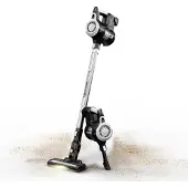 TurboTronic TT-iQ8, 2-in-1-Stabstaubsauger, Beutellos, Schwarz, Transparent, 1 l, Aluminium, Trocken