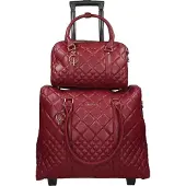 Olivia Lauren Damen Laptop Aktentrolley mit passende Schulter Handtasche Rot Bowatex