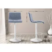 CLP Barhocker Hoover Stoff W blau