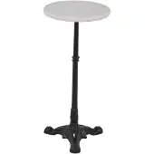 Lesli Living Runder Beistelltisch MARMOR, Ø30 x 60 cm in weiß