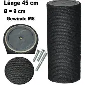 Nanook Sisal Kratzstamm 9 cm Ø Länge 45 cm schwarz