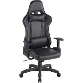 TPFLiving Bürostuhl Mirage Kunstleder schwarz/schwarz