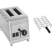 Milan Toast Edelstahltoaster mit Brötchenaufsatz