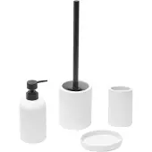 Siko SAT FEEL Bad Accessoires Set aus Keramik, weiß matt