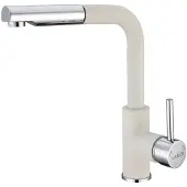 Alveus Siros - Spültisch-Einhebelmischer mit ausziehbarem Auslauf, arctic/Edelstahl 1129046