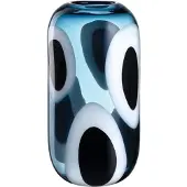 Leonardo Dekovase "Vase OCCHI BLU", blau, B:17cm H:32,5cm T:12,5cm, Glas, Vasen, Dekovase
