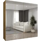 MEBLE KRYSPOL , Kleiderschrank, Schrank 200 cmx202x52, Artisan Eiche, Kaschmir