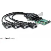 DeLOCK PCI-Express-Karte 89938 4x RS-232 mit Spannungsversorgung