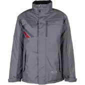 Planam Winterjacke "HIGHLINE" - XXL - zink/schiefer/rot
