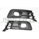 PRASCO Lüftungsgitter Grill Stoßfänger für RENAULT Captur (J5, H5) mit Loch/Löchern für Nebellampen mit Loch/Löchern für Einparkhilfe Schwarz