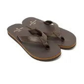 Brasileras Herren Zehensandalen mit rutschfester Sohle bequem schuhe strand/schwimmbad/stadt braun 46 EU - UBLED
