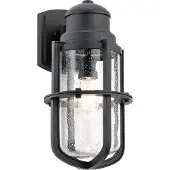 Elstead Lighting Elstead Suri Außen-Wandleuchte E27 44cm Strukturiertes Schwarz IP44 Anti-Meerwasser