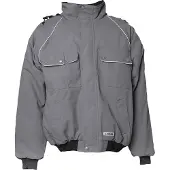 Planam unisex Arbeitsjacke CANVAS 320 grau, schwarz Grösse XL
