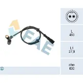 FAE ABS Sensor Raddrehzahl Hinten Rechts für RENAULT TWINGO I (C06) 78574