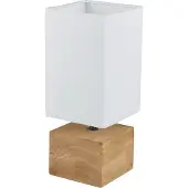 TRIO Reality Leuchten Tischleuchte Woody quadratisch holzfarbig