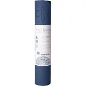 Berk Esoterik Berk Yogamatte Blau | 182 x 61 cm | 6 mm | zweischichtig | mit Blume des Lebens | aus umweltfreundlichem TPE