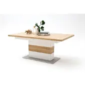 MCA Esstisch Säulentisch Brixen | ausziehbar | Pinie Aurelio / Grandson Oak | 180(280) x 100