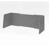 Proregal - Büromöbel mit top Leistungsdaten Akkustik Einhausung gefaltet |3-seitig | HxBxT 60x174x65cm | Grau-meliert | Schallschutzklasse C | Filzoptik