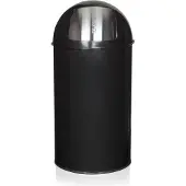 Hjh OFFICE PUSH 50L - Mülleimer Schwarz