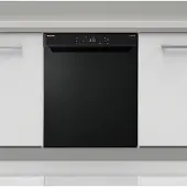 Sharp QW-NA3YU42AM-DE unterbaufähiger Geschirrspüler mit Besteckschublade (60cm), (14 Gedecke, EEK A), (9 Programme, AquaStop), Mattschwarz