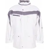 Planam unisex Winterjacke PLALINE weiss, zink Grösse L