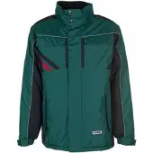 Planam Winterjacke "HIGHLINE" - 3XL - grün/schwarz/rot