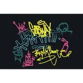 A.S. Création Vliestapete "Graffiti-Tapete Schwarz Bunt Breakdance & Subway" matt glatt