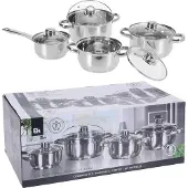 Excellent houseware 8-teiliges Kochgeschirr-Set aus Edelstahl