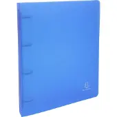 Exacompta 51262E 10x Ringbuch aus PP 700¬μ mit 4 Ringen 30mm, Rücken 40mm, Chromaline, für Format DIN A4 - Türkis