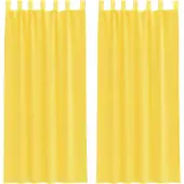 vidaXL Voile Vorhänge mit Stangentaschen 2 Stk. Gelb