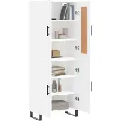 vidaXL Highboard Weiß 69,5x34x180 cm Holzwerkstoff