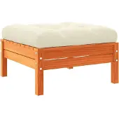 vidaXL Gartenhocker mit Kissen Wachsbraun Massivholz Kiefer