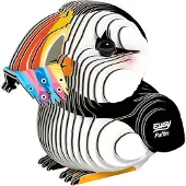 Eugy 3D Puzzle - Papageientaucher umweltfreundliches Kartonspielzeug