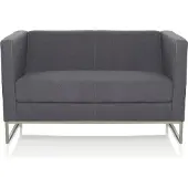 Hjh OFFICE BARBADOS | 2-Sitzer - Lounge Sofa Dunkelgrau