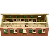 Kids Globe Van Manen Pferdestall mit 9 Boxen 62x42,5x22 cm im Maßstab 1:32