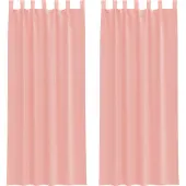 vidaXL Voile Vorhänge mit Stangentaschen 2 Stk. Rosa