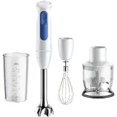 Braun Stabmixer "MultiQuick 3 MQ30202M - 2 Geschwindigkeiten, weiß" 900 W Extra Mahlklinge, 350 ml Zerkleinerer, Schneebesen, Spülmaschinenfest