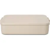 Brabantia Brotdose Make & Take Brotbox - Large - Kunststoff - Geeignet für Max. 6 Butterbrote - Soft Beige