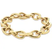Calvin Klein Armkette "SCULPTURED DROPS", gold (gelbgoldfarben), Armbänder, Damen, 18,5cm, Edelstahl, Armkette