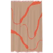 Mette Ditmer - NOVA ARTE shower curtain - Latte / Orange