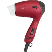 Clatronic Haartrockner klappbar | 1200W Reisehaartrockner | 2 Stufen | inkl. Diffusor und Tasche | 110/230V | Raartrockner klein | HTD 3429 rot