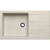 Pyramis Spüle ATHLOS 86x50 PLUS in BEIGE mit Excenterbedienung / Granitspüle / Steinspüle / Ausschnitt 840 x 480 mm