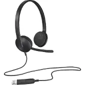 Logitech USB Headset H340, binaural, verstellbares Mikrofon mit Geräuschfilter, verstellbarer Kopfbügel, B 173 x T 65 x H 210 mm, schwarz