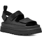 Ugg für Damen. 1152685 Golden Glow Sandalen schwarz (40), Wohnung, 3 bis 5 cm, Klettverschluss, Lässig