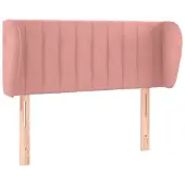 Syfax Kopfteil mit Ohren Rosa 93x23x78/88 cm Samt