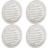vidaXL Lüftungsgitter 4 pcs Silber 80 mm Edelstahl