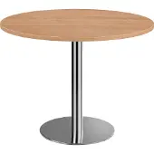 Hjh OFFICE PRO BISTRO F100R C - System Konferenztisch Nussbaum Chrom Ø 100