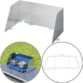 Proplus Spritzschutz Breite 37-70cm bei Campingküche - Windschutz für Gaskocher, Küche und Campingkocher Inkl. Tragetasche