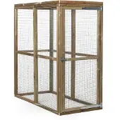 FATMOOSE Voliere CheeryChicken Cove aus Holz für Hühner - 179x85x183 cm